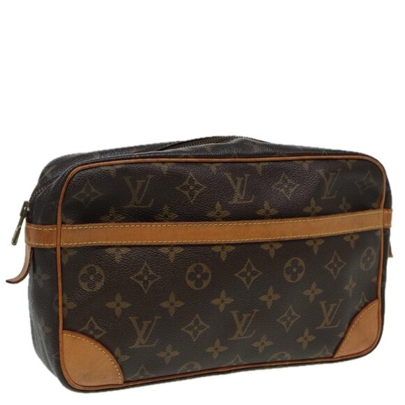 LOUIS VUITTON Monogram Compiegne 28 Clutch Bag M51845 LV Auth 84708 - Picture 1 of 16